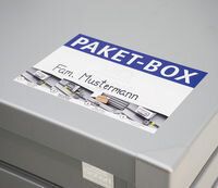PaketBox Aufkleber Detail